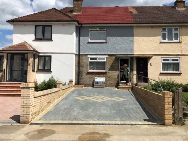 driveway block paving wall brickwork 07