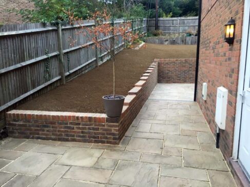 landscaping block paving patio brickwork walls steps 27