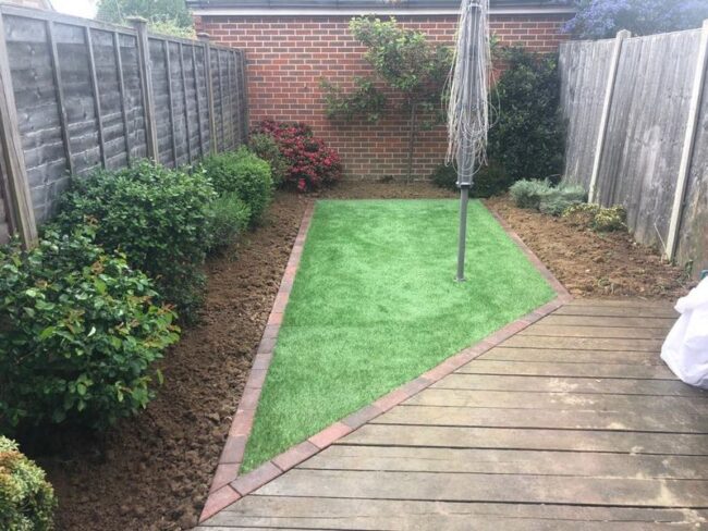 artificial grass after