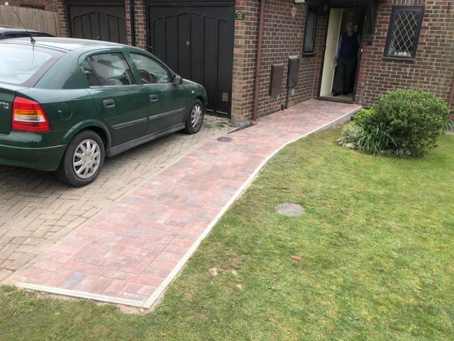 block paving foot path ramp 03