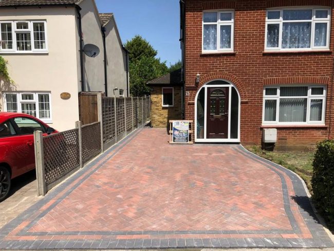 block paving driveway after