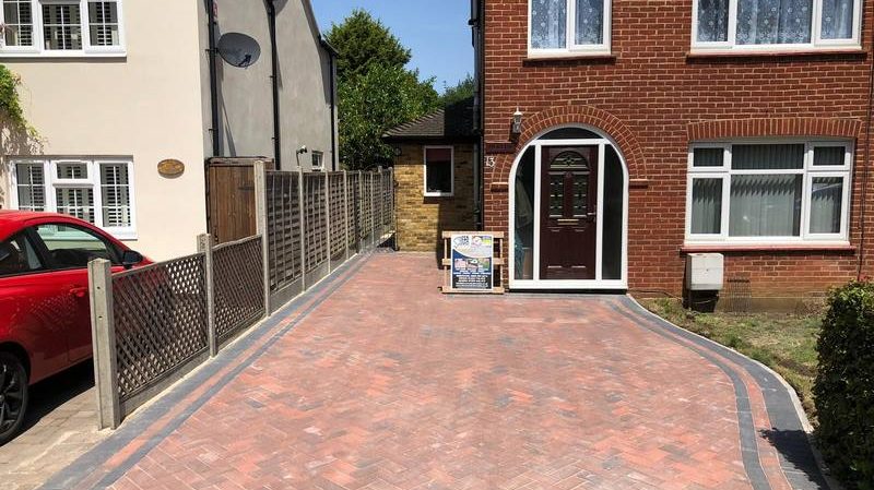 block paving driveway after
