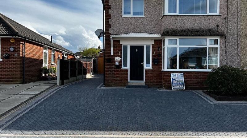 accrington semi detached block paved driveway 06