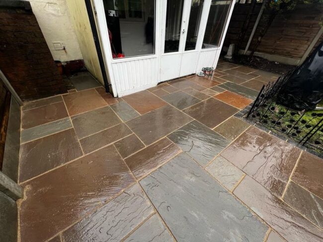 burnley patio path indian sandstone 06