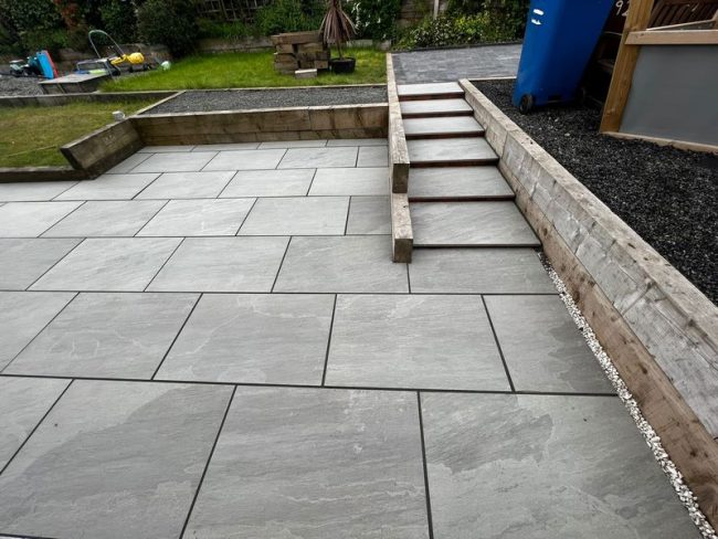 patio porcelain slab grey driveway 18