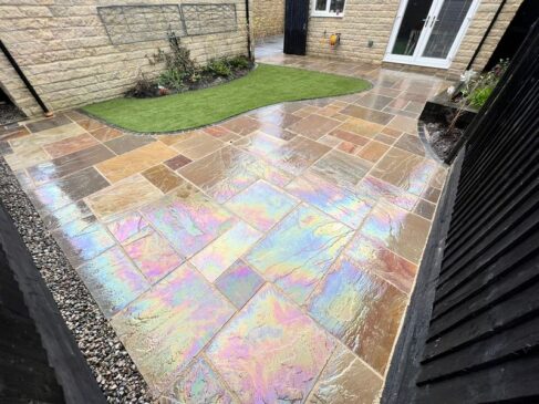 chorley patio sleepers artifical grass 01