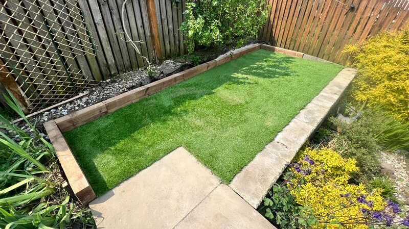 colne artificial grass sleepers different levels 05
