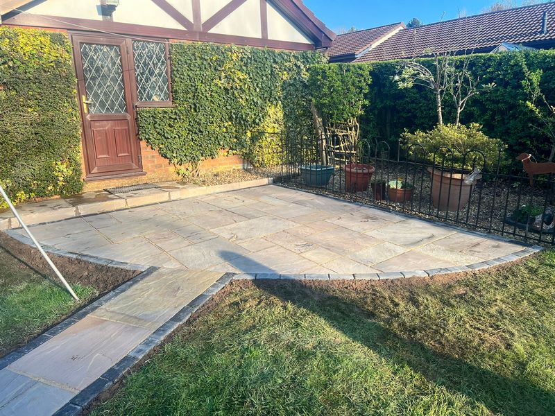 small sandstone patio garden burnley 01