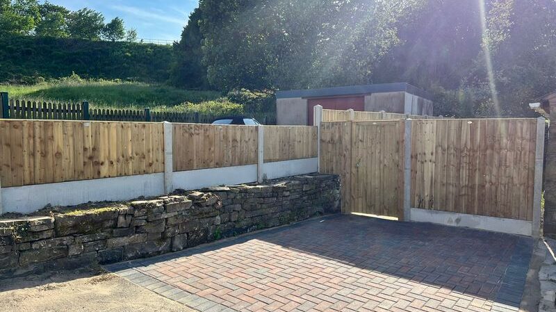 burnley block paved drive fencing landscaping 01