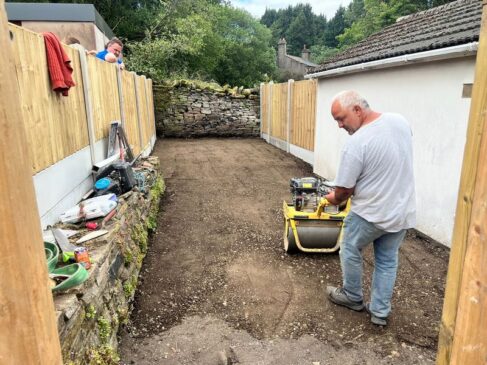 burnley block paved drive fencing landscaping 06