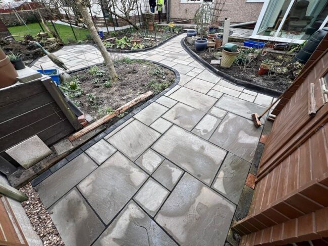 chorley kendall gray indian sandstone garden patio 0005
