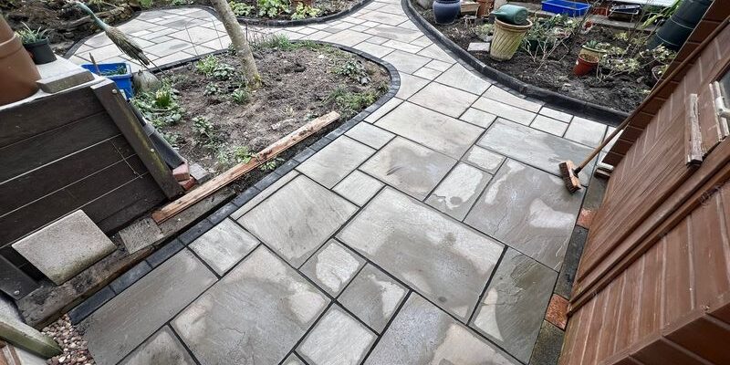 chorley kendall gray indian sandstone garden patio 0005