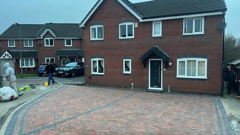 clitheroe block paved double driveway charcoal 0002