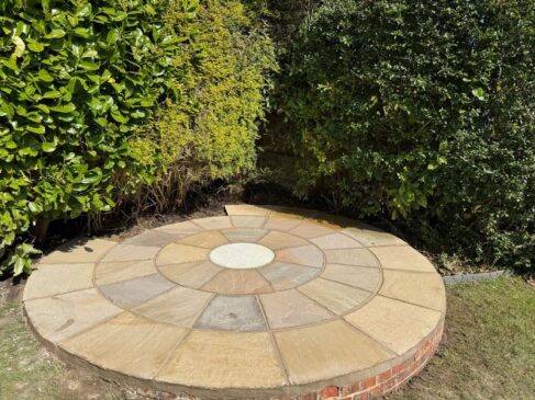 stone patio and cobble driveway restoration 03