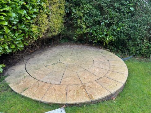 stone patio and cobble driveway restoration 16