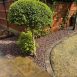 pink gravel flower bed brick edging preston 07