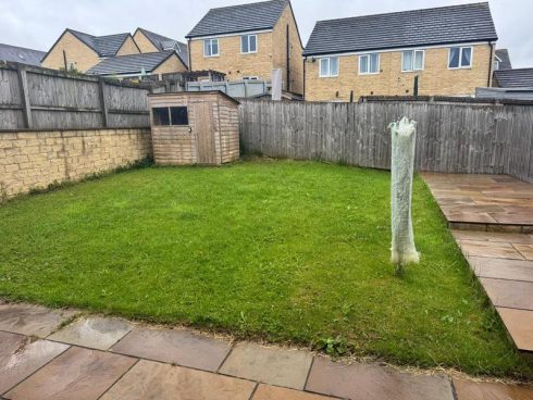 patio artificial grass wooden sleepers colne 03