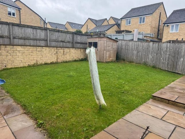 patio artificial grass wooden sleepers colne 06