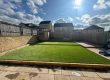 patio artificial grass wooden sleepers colne 08