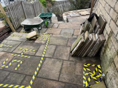 autumn brown indian sandstone patio in nelson 01