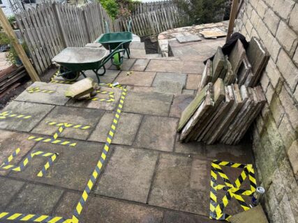 autumn brown indian sandstone patio in nelson 01