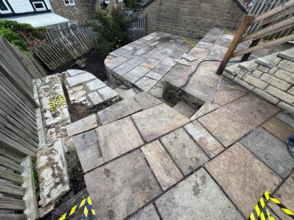 autumn brown indian sandstone patio in nelson 02