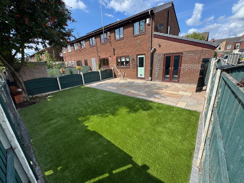 indian sandstone patio artificial grass middleton manchester 07