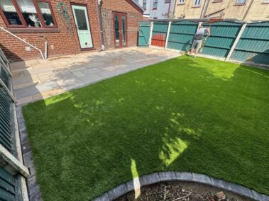 indian sandstone patio artificial grass middleton manchester 09