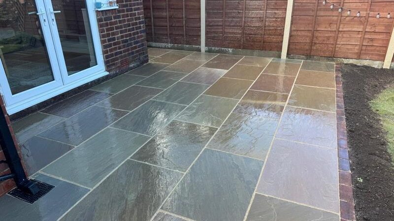 autumn brown indian sandstone patio bury 04