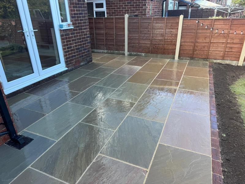 autumn brown indian sandstone patio bury 04