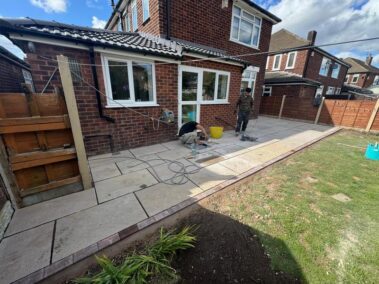 autumn brown indian sandstone patio bury 07