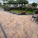block paved driveway with double charcoal border in bury 12