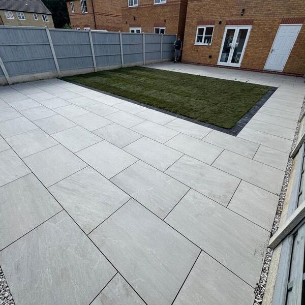 kindle grey porcelain patio drainage system turf in burnley 02