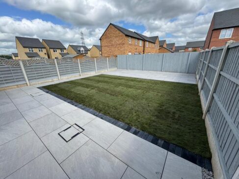kindle grey porcelain patio drainage system turf in burnley 04