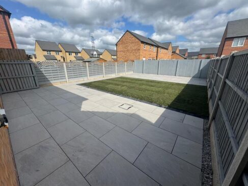 kindle grey porcelain patio drainage system turf in burnley 08