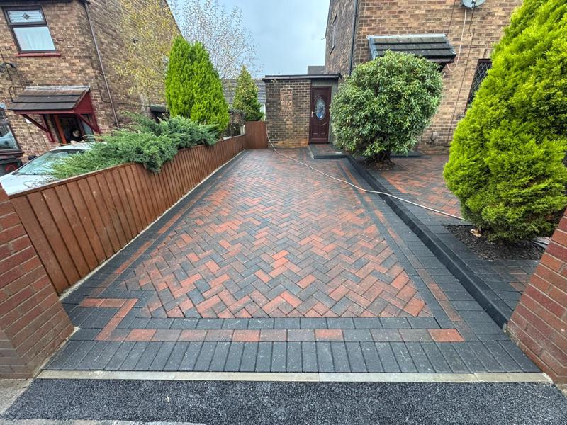 block paved driveway charcoal border two levels in wigan 10 block paved driveway charcoal border two levels in wigan 10