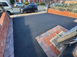 tarmac driveway with steps and block paved border haywood rochdale 6