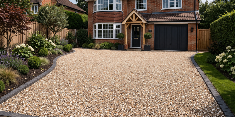 gravel driveway for modern uk home (1)