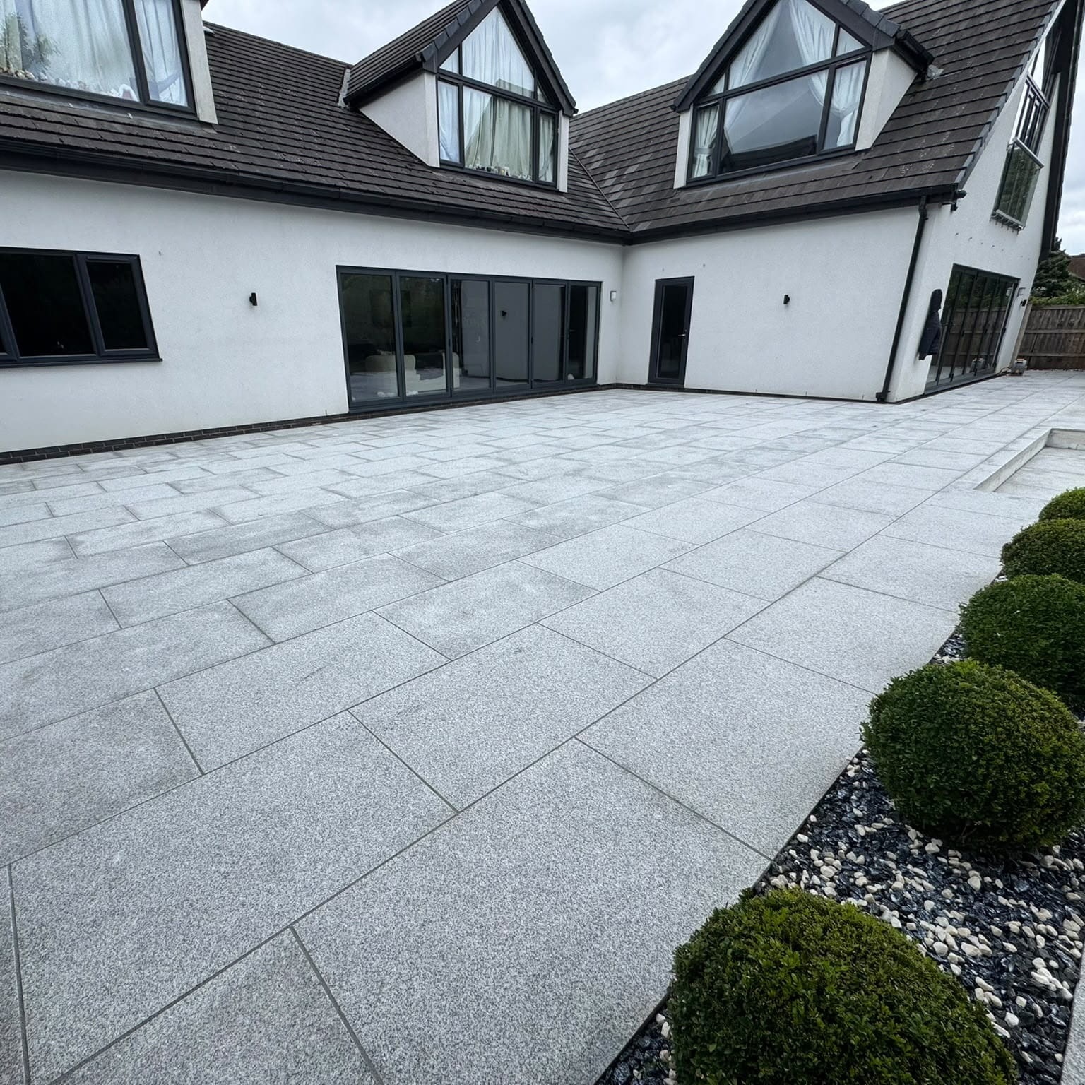 light grey porcelain patio lancashire sqaure